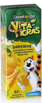 VitaTigras Įvairių vaisių sulčių gėrimas 0,2 L