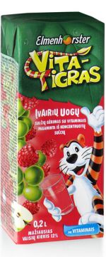VitaTigras Įvairių uogų sulčių gėrimas 0,2 L